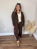 Exton Zip Up Hoodie | Brown
