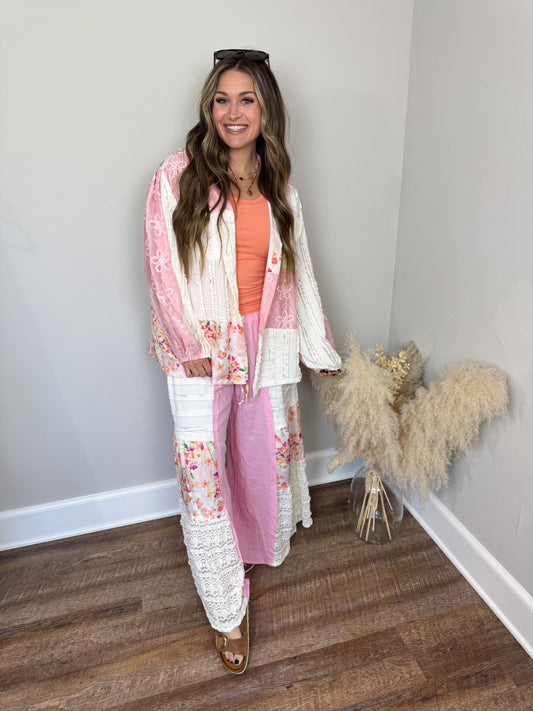 Revival Contrast Top | Pink