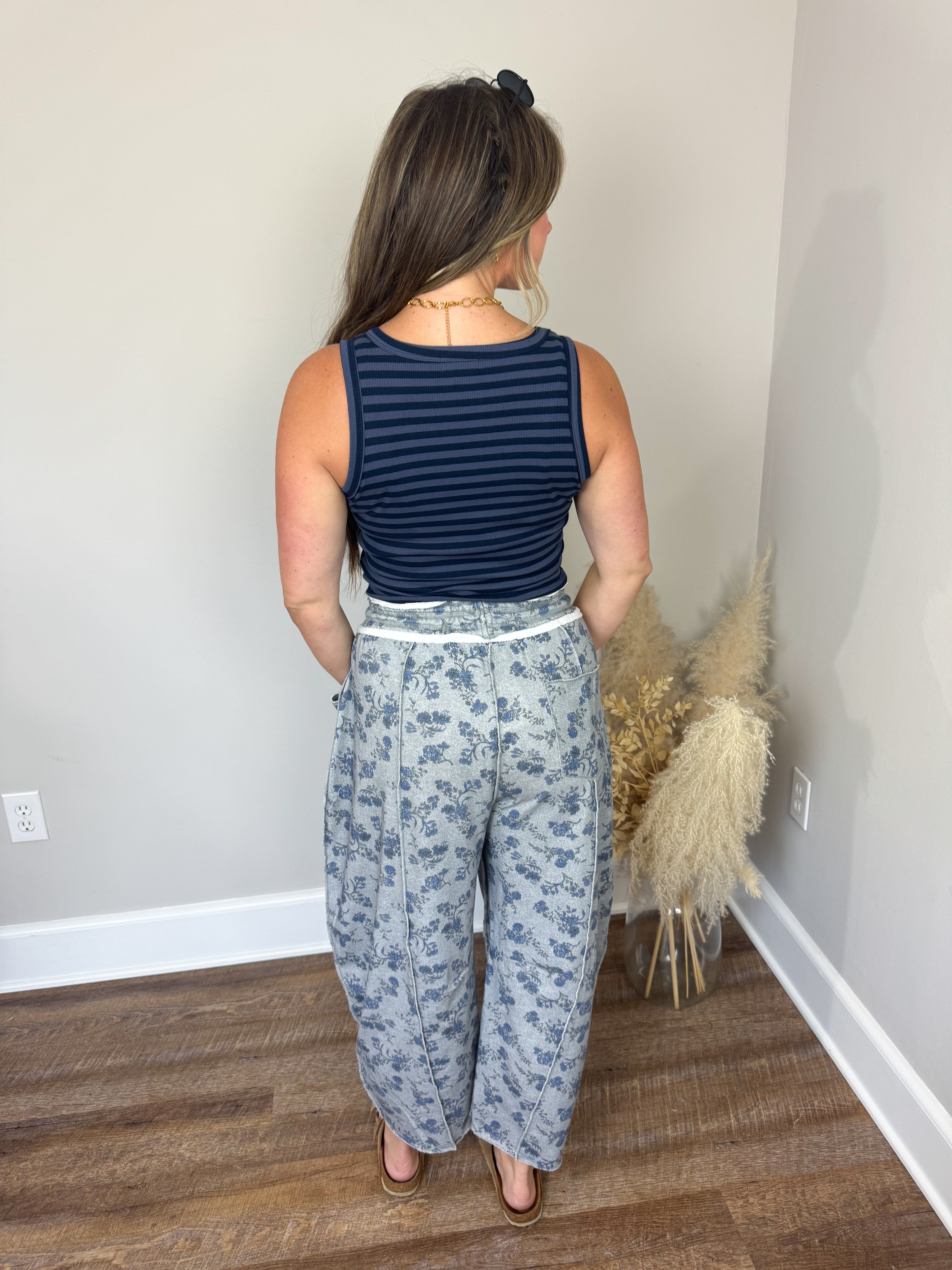Williams Striped Tank | Navy