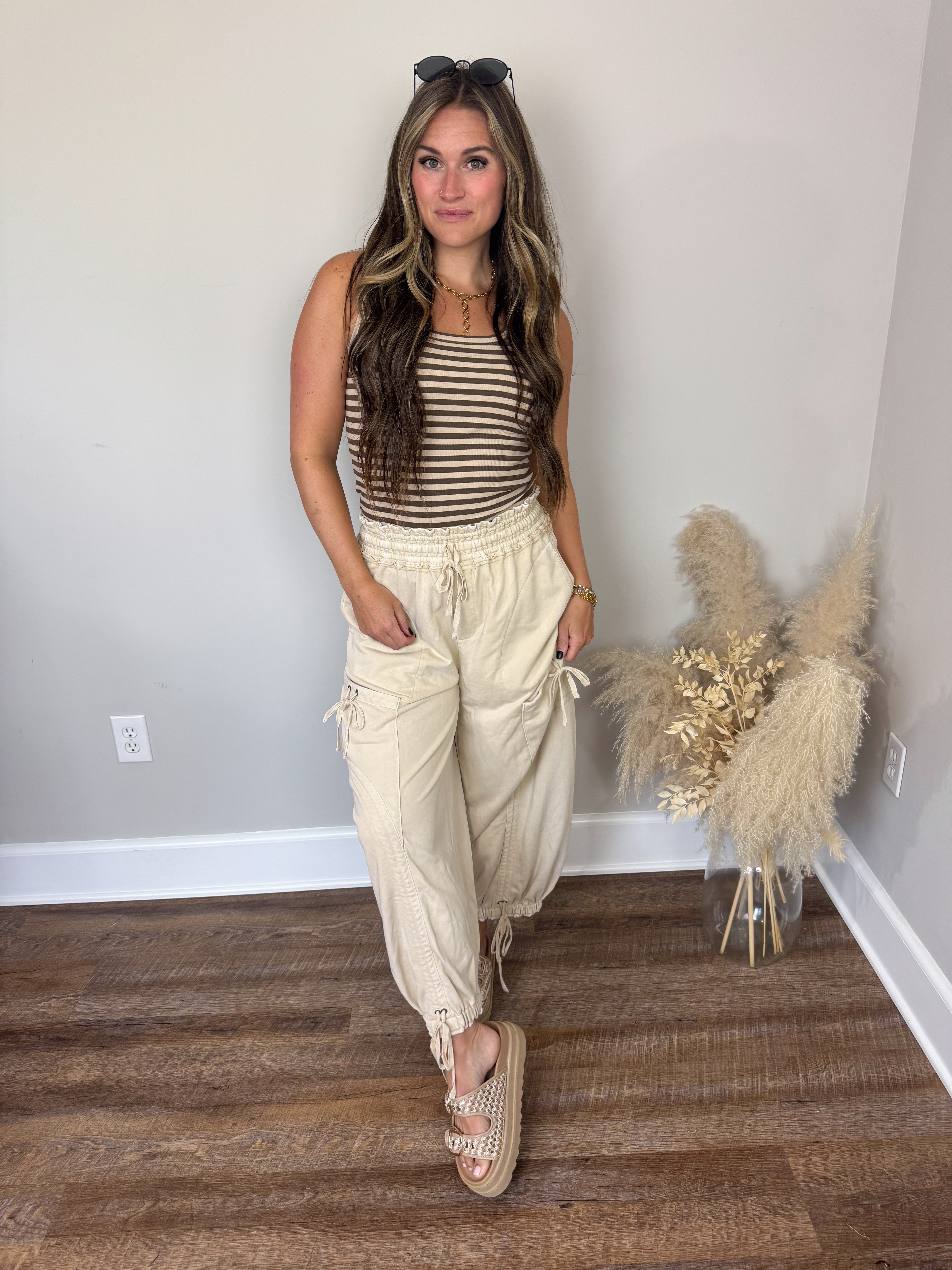 Williams Striped Tank | Brown