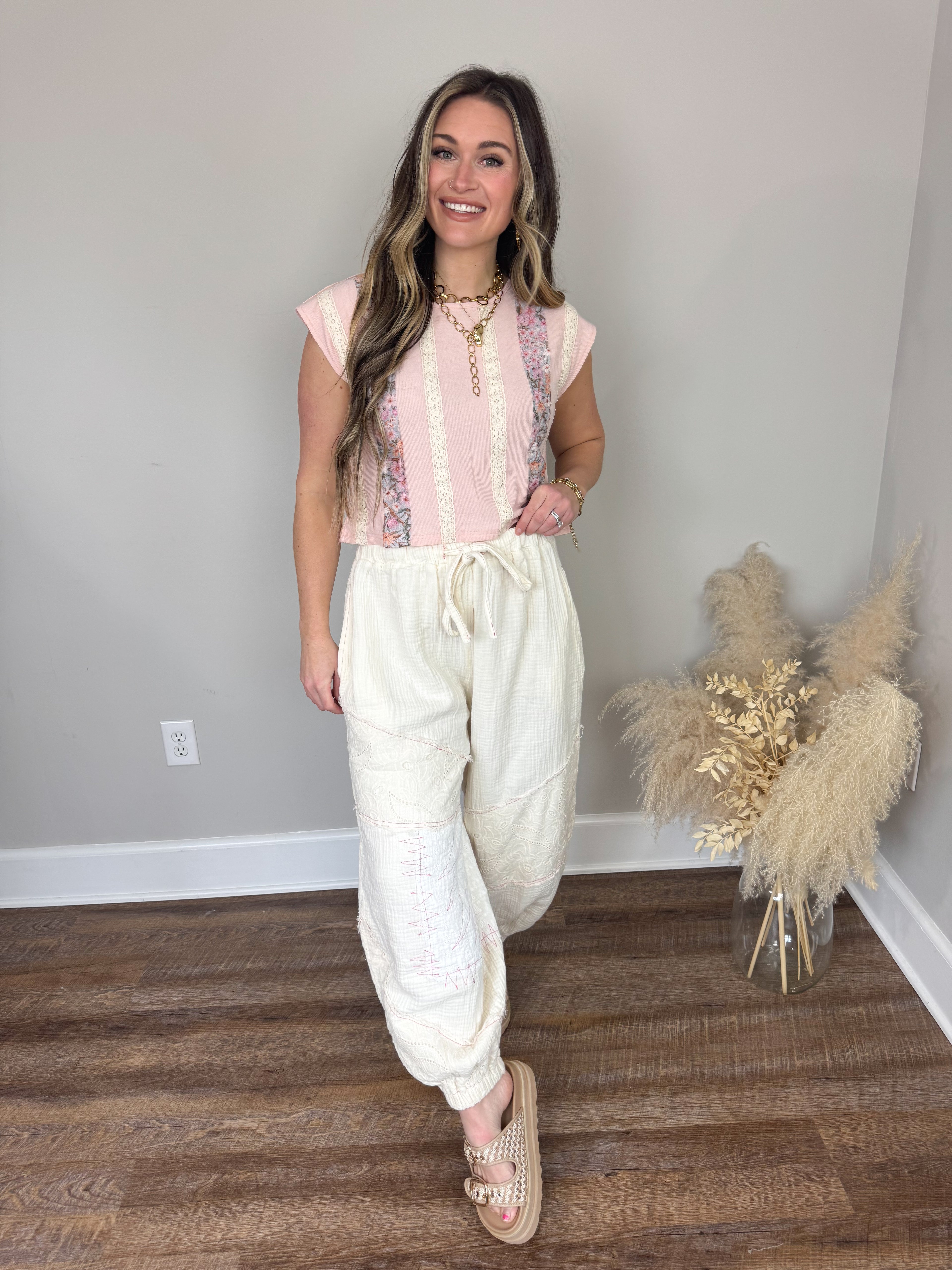 Austin Ribbed Top | Pink