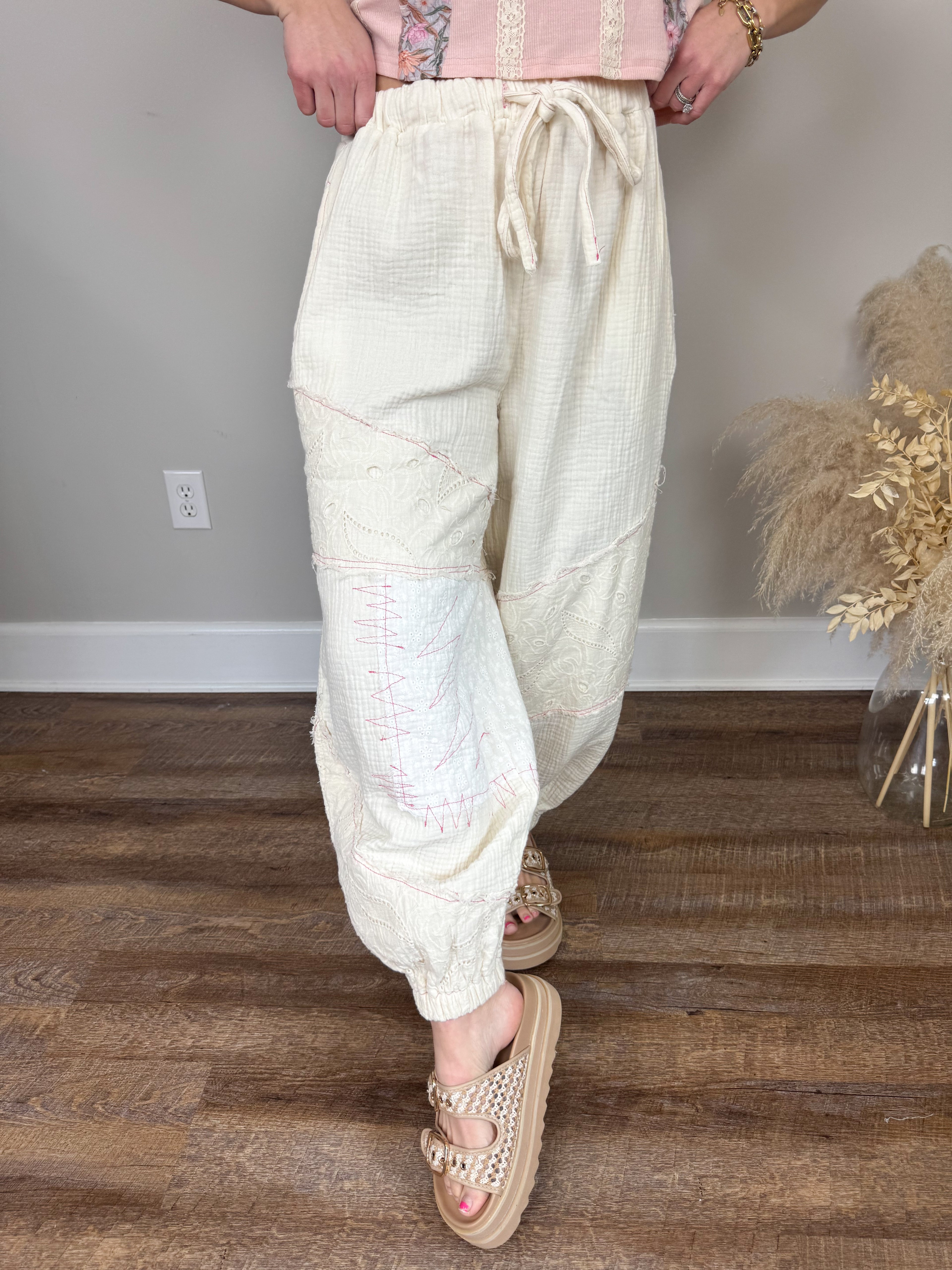 Barefoot Gauze Joggers | Natural