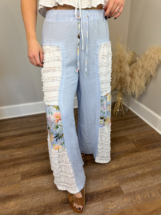 Revival Gauze Pants | Blue