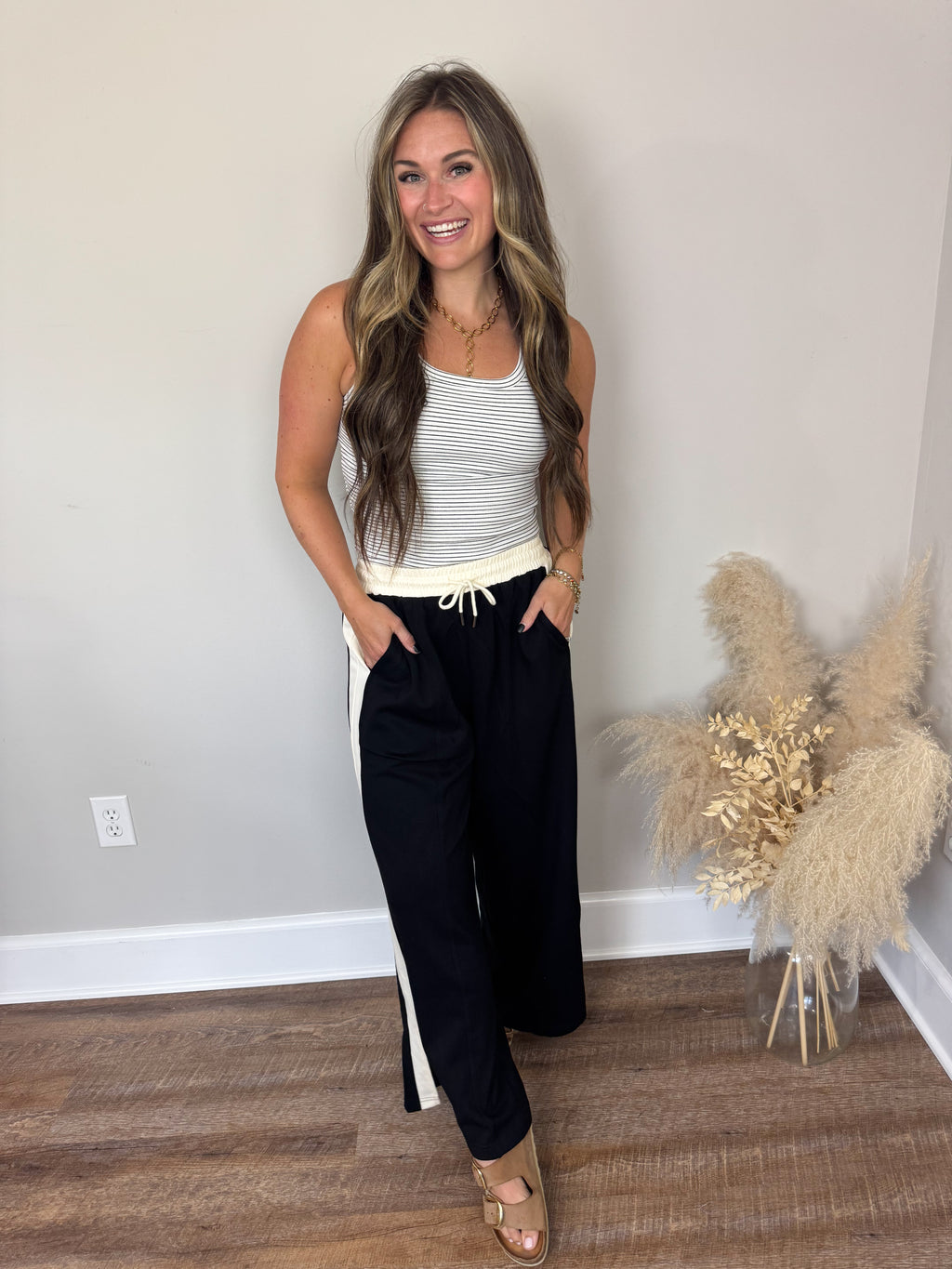 Luxe Lounge Wide Leg Pants | Black