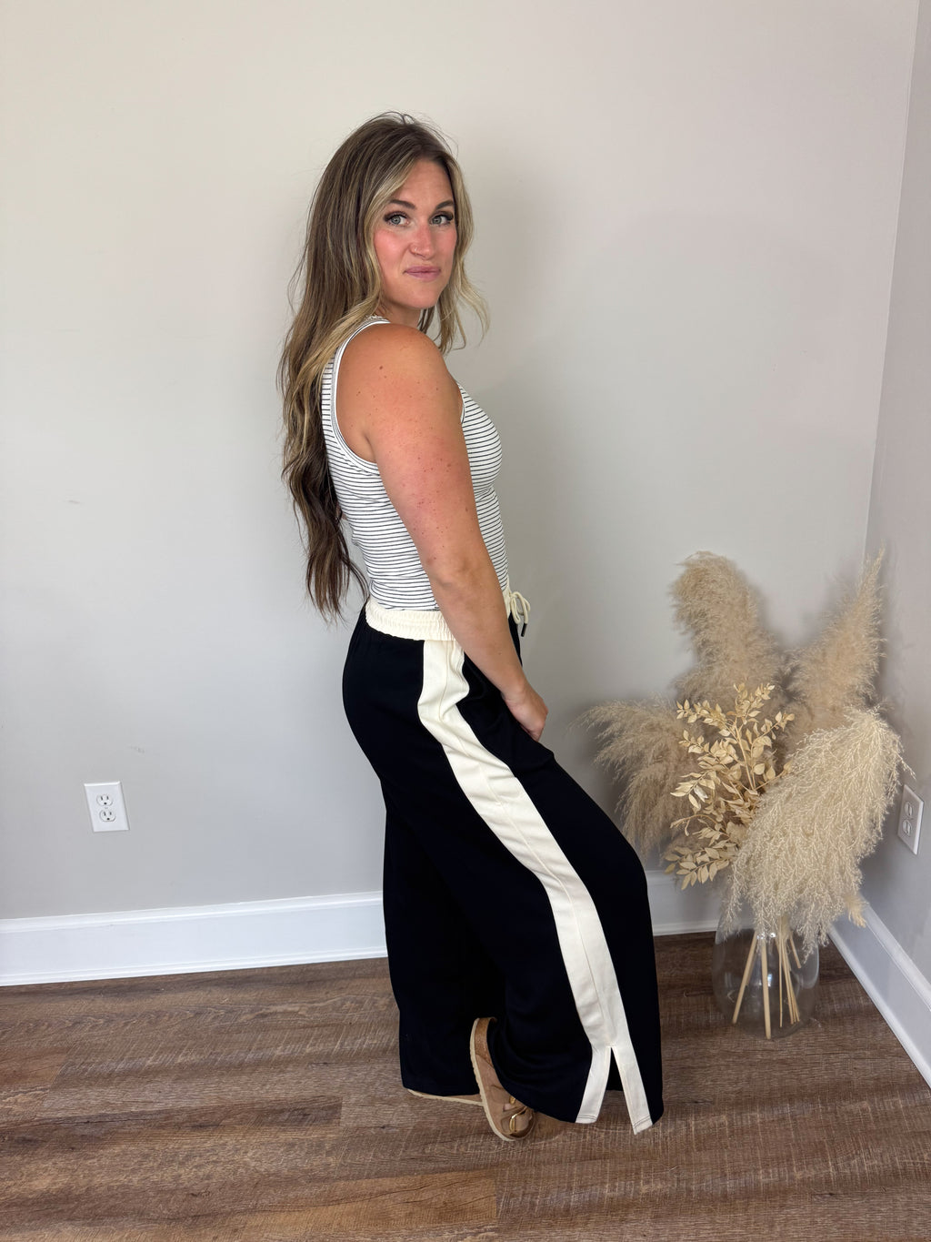 Luxe Lounge Wide Leg Pants | Black