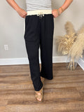 Luxe Lounge Wide Leg Pants | Black