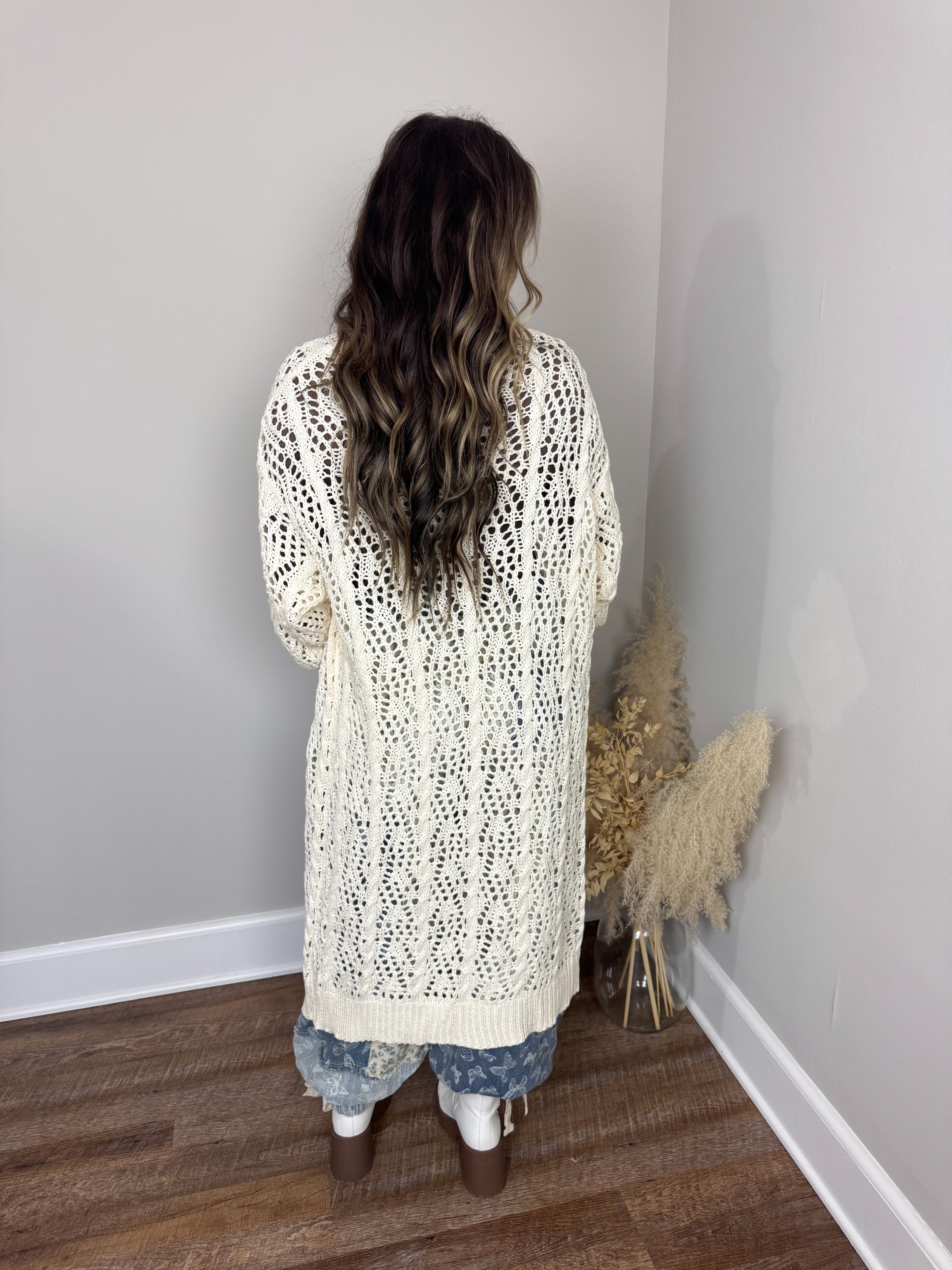 Arnold Crochet Cardigan | Cream
