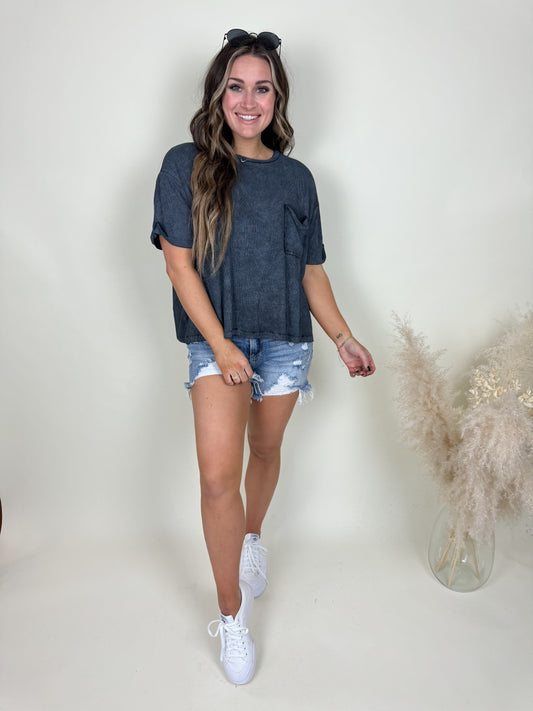 Take It Easy Ribbed Top