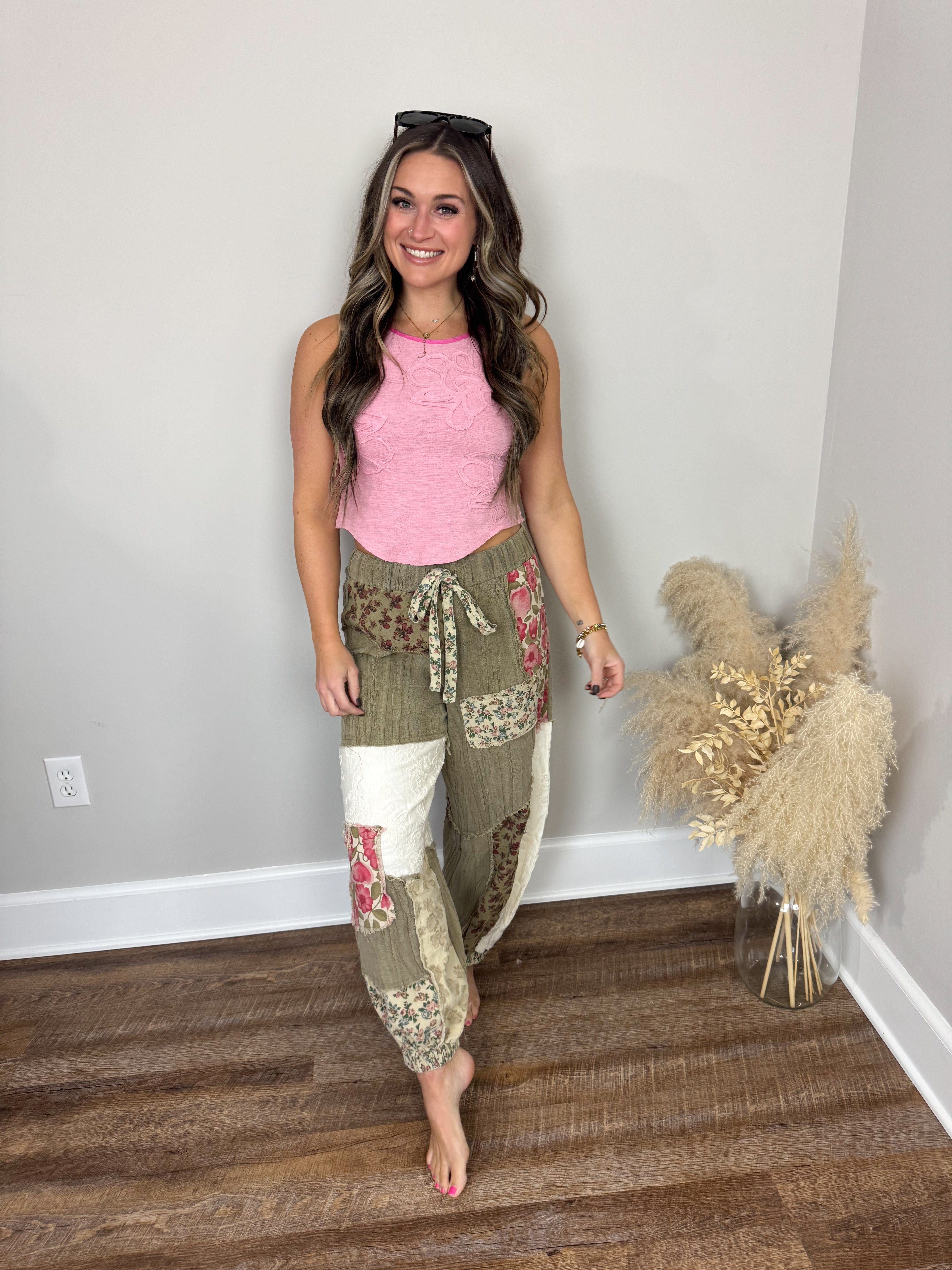 Stone Textured Tank | Pink