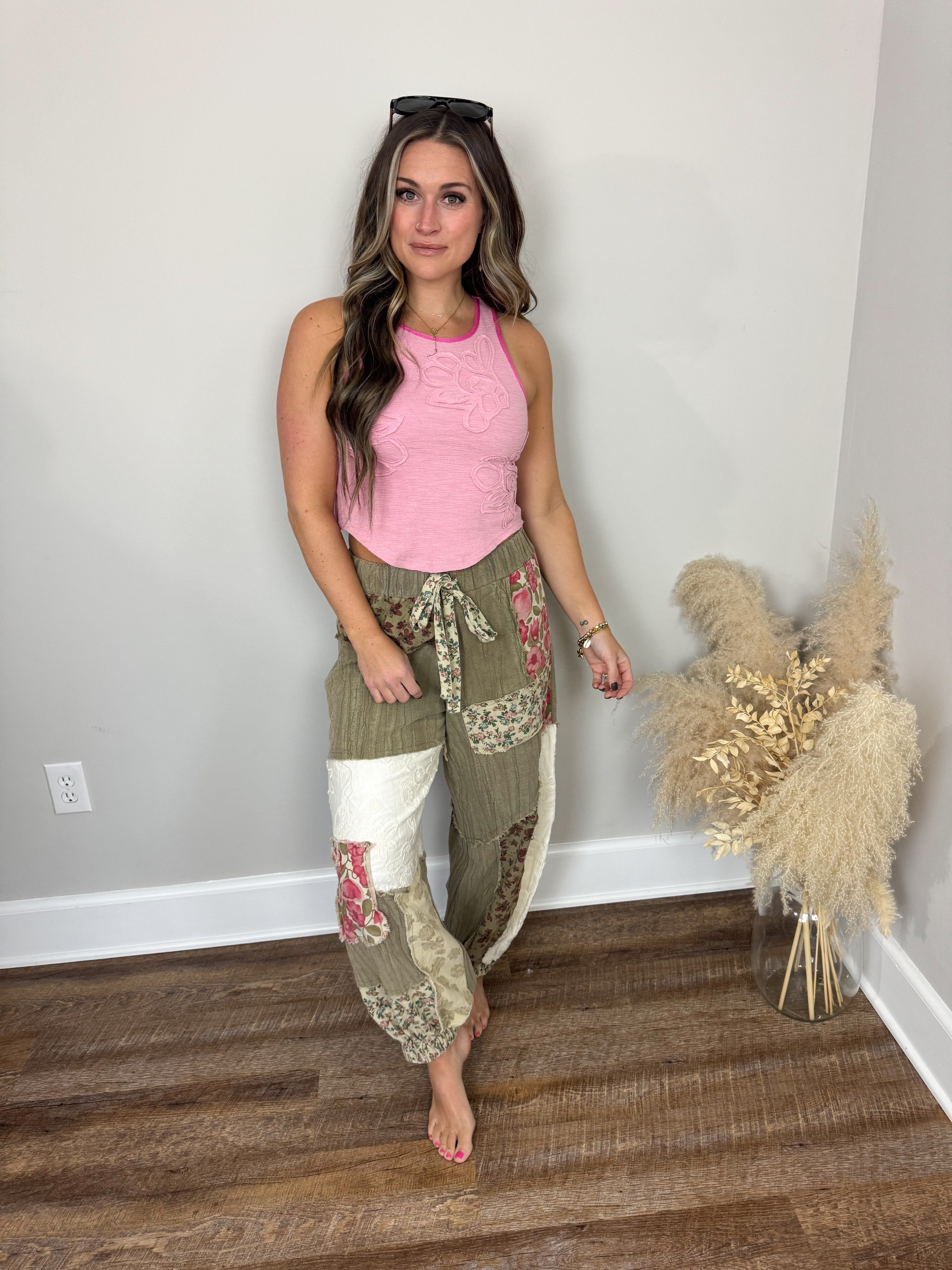 Stone Textured Tank | Pink