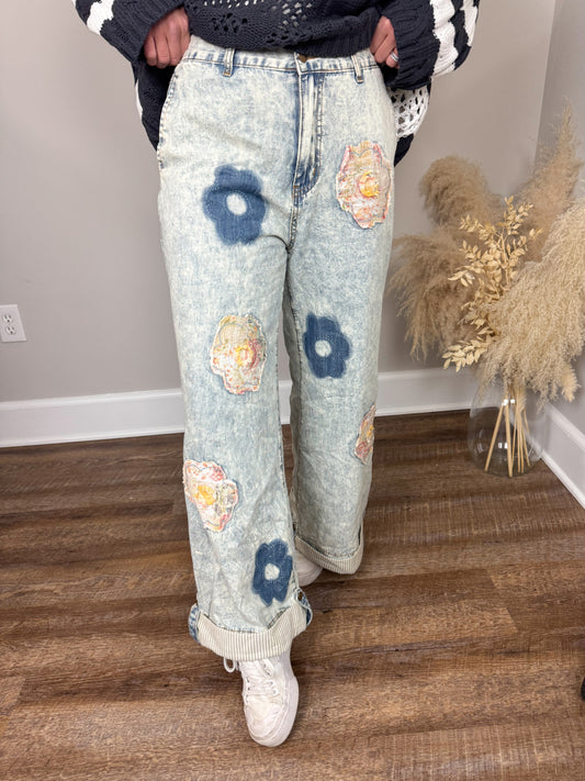 Mosaic Denim Pants