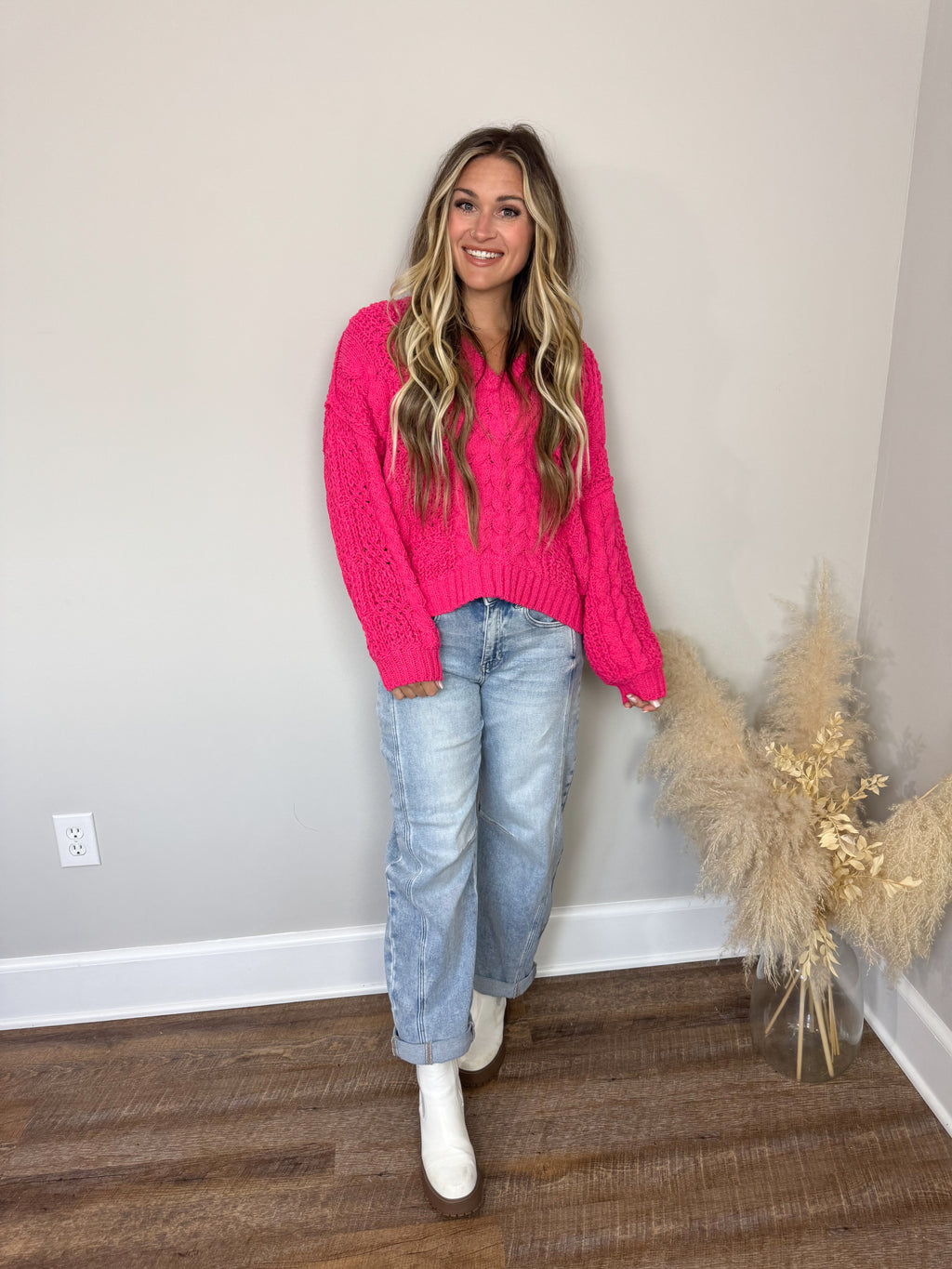 Apple Cider Sweater | Pink FINAL SALE