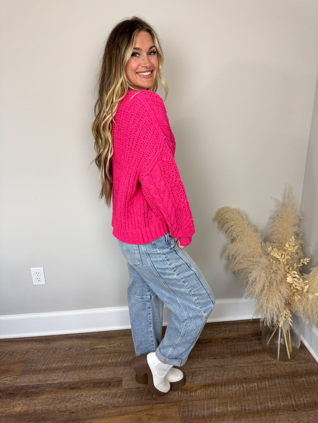 Apple Cider Sweater | Pink FINAL SALE
