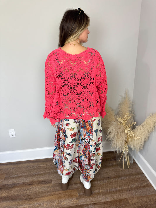 Crisp Morning Chenille Sweater | Apple Red