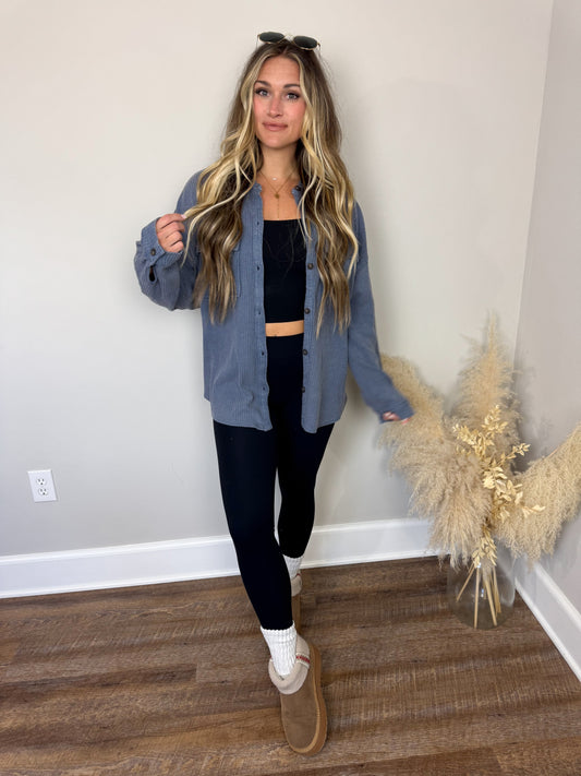 Cabo Thermal Shacket | Dusty Navy