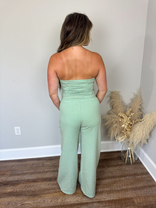 Atlanta Striped Pants | Mint/Orange
