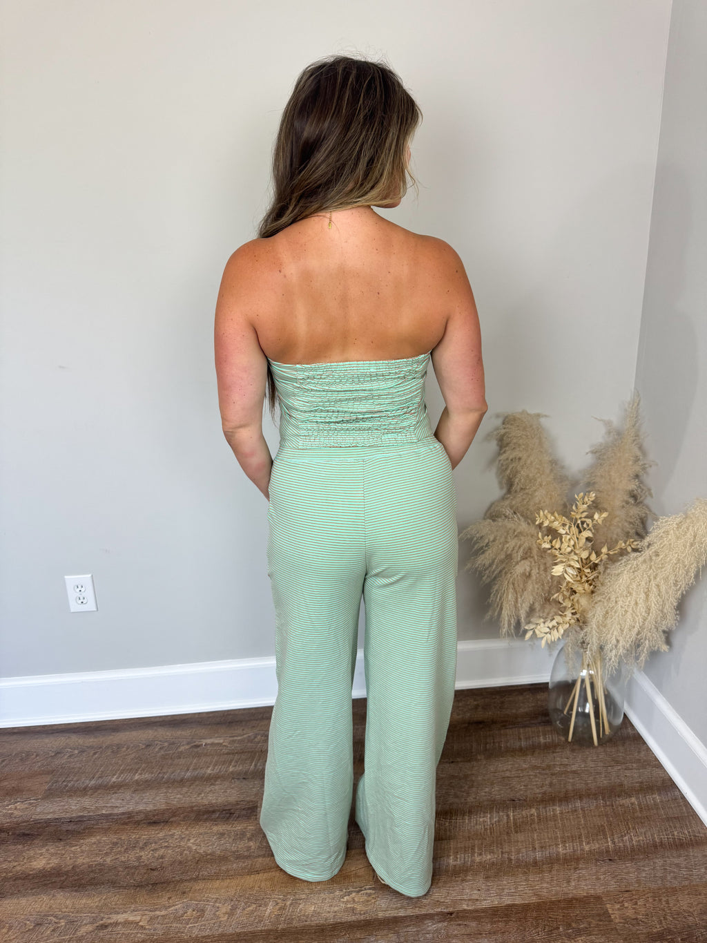 Atlanta Striped Tube Top | Mint/Orange