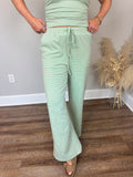 Atlanta Striped Pants | Mint/Orange