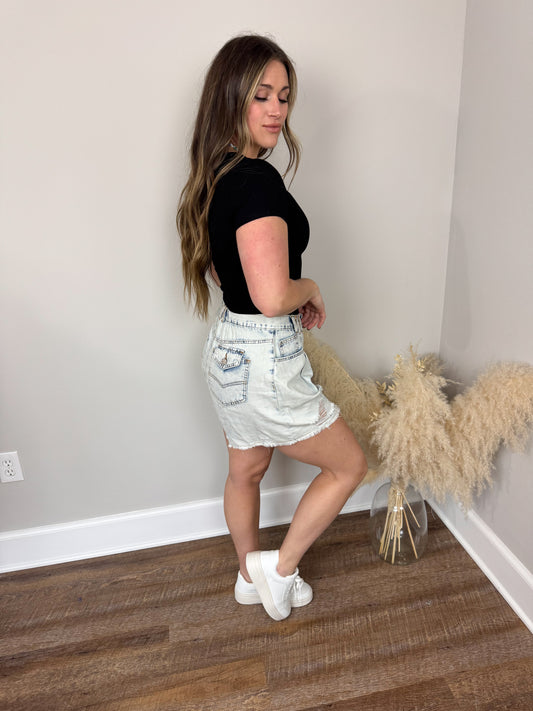 Clark Short Sleeve Top | Black