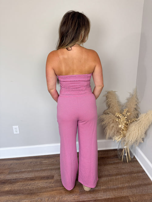 Atlanta Striped Pants | Pink
