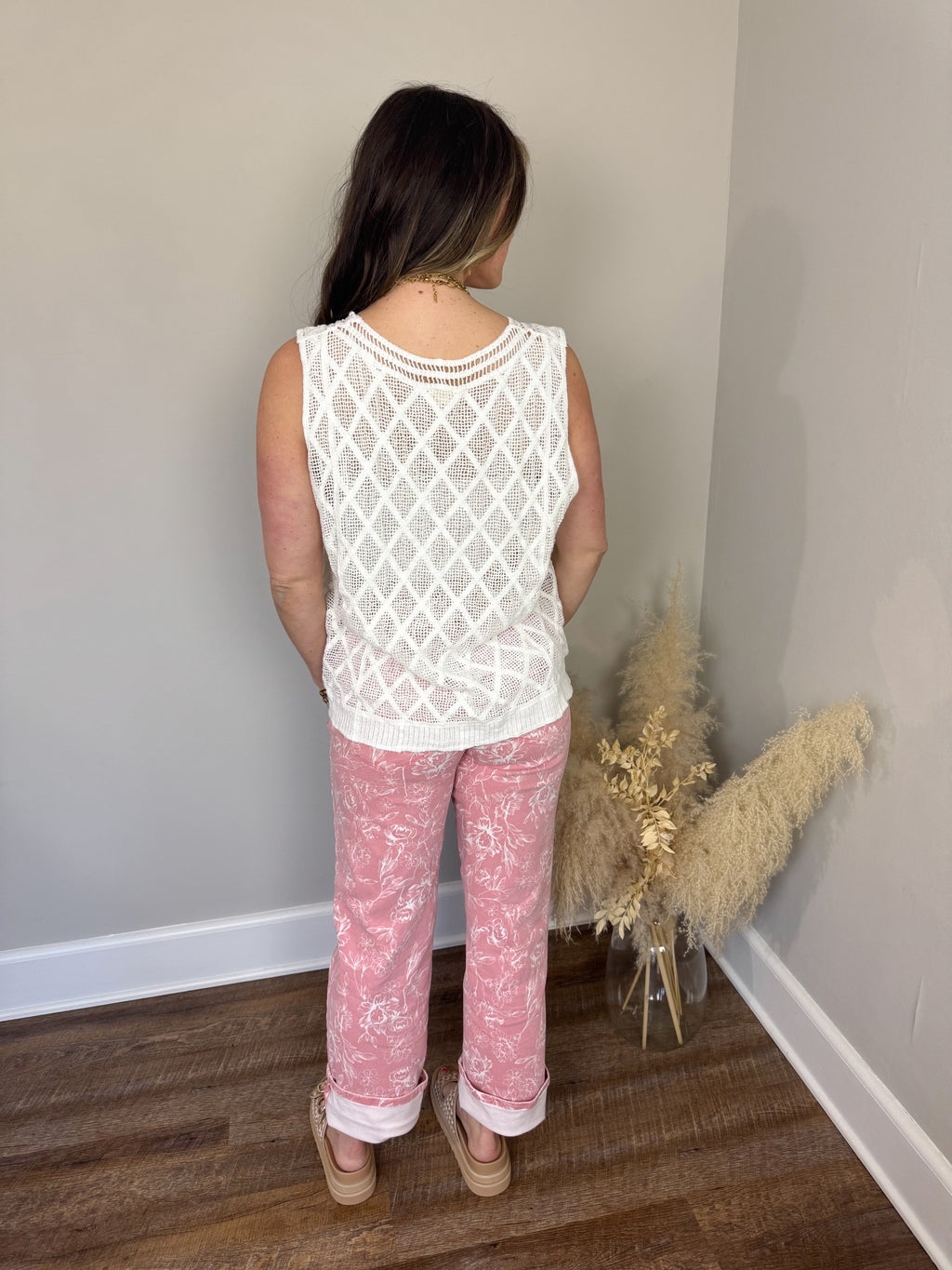 Risen Floral Straight Leg Pants