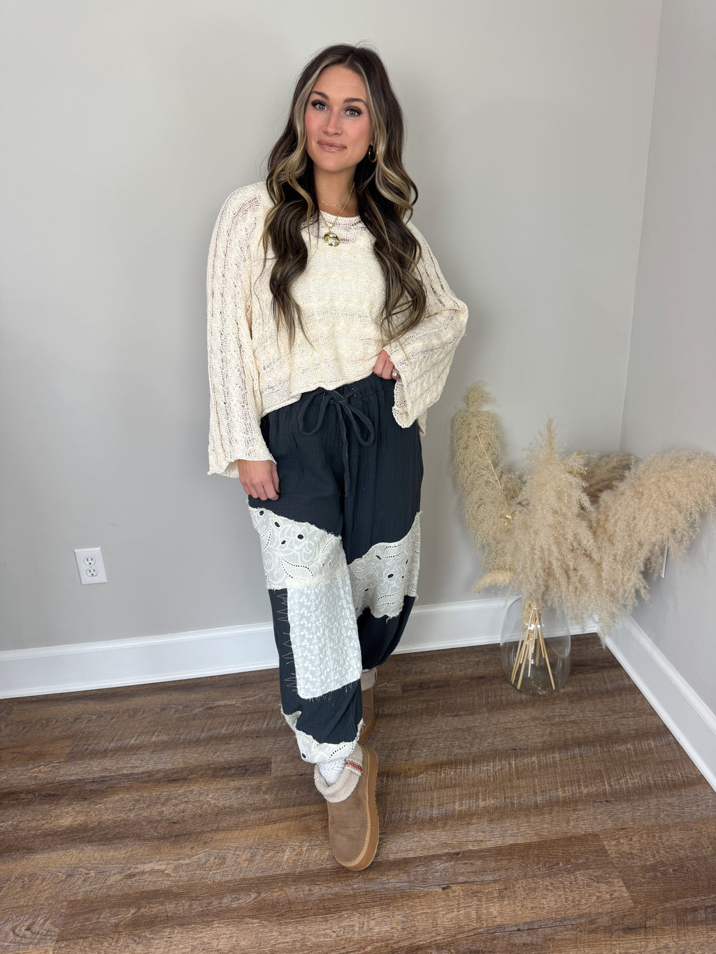 Barefoot Gauze Joggers | Navy Charcoal