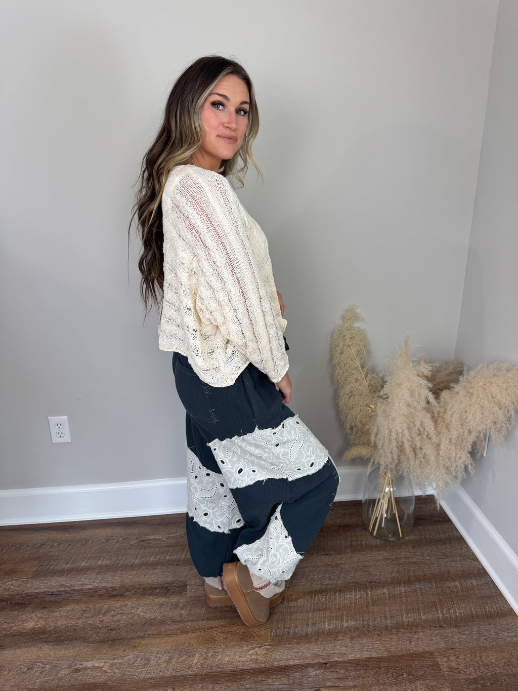 Barefoot Gauze Joggers | Navy Charcoal
