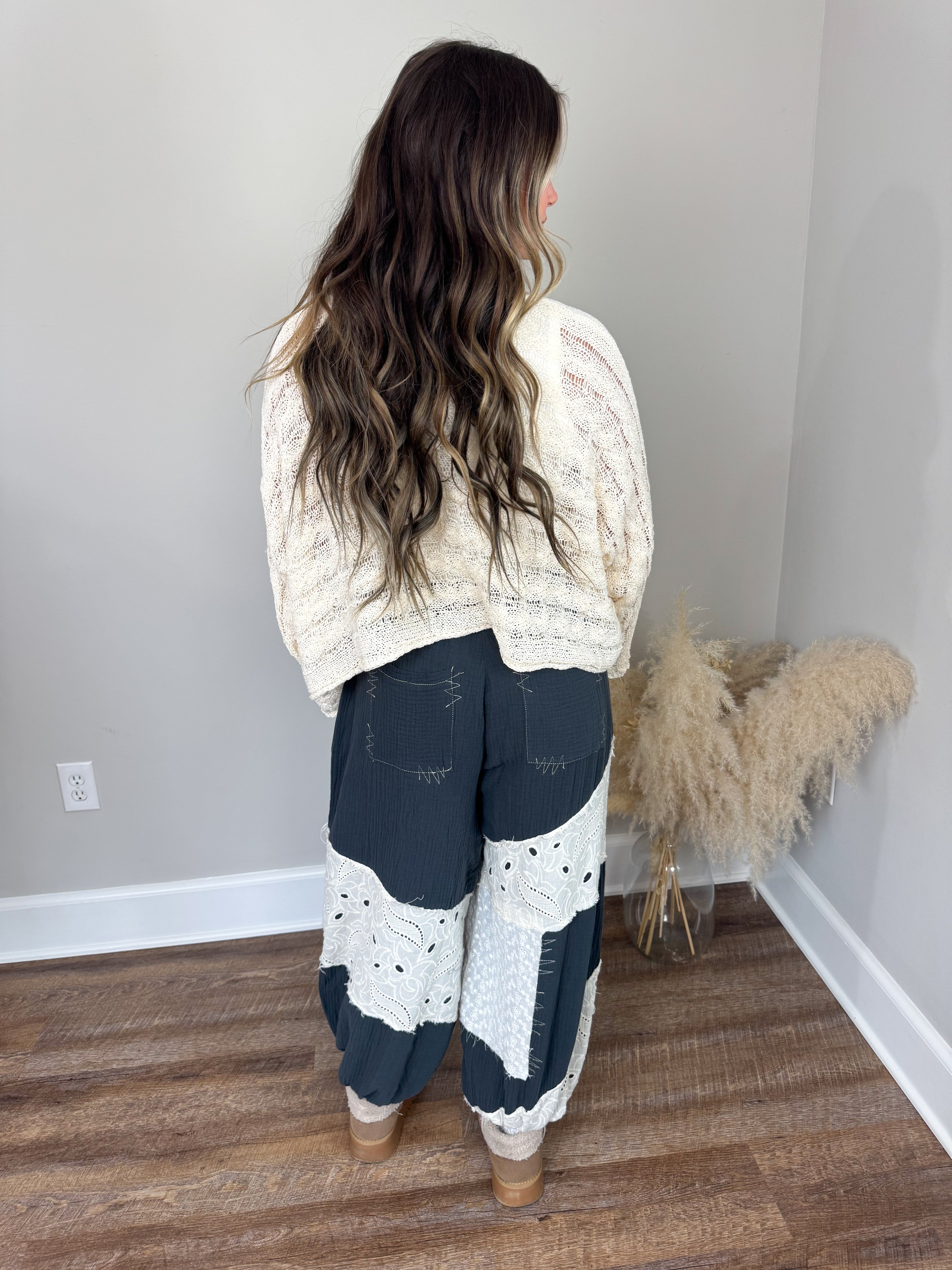 Barefoot Gauze Joggers | Navy Charcoal