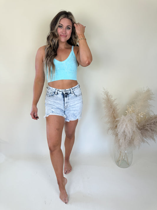 Washed Cami Tank | Mint Sky