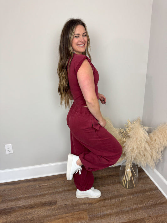 Record Year Crop Top | Winterberry