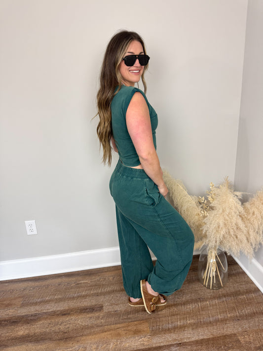 Record Year Crop Top | Teal