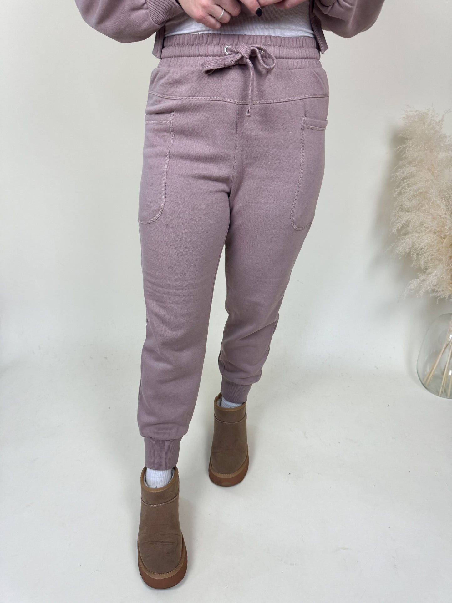 In Touch Joggers | Rosy Brown FINAL SALE