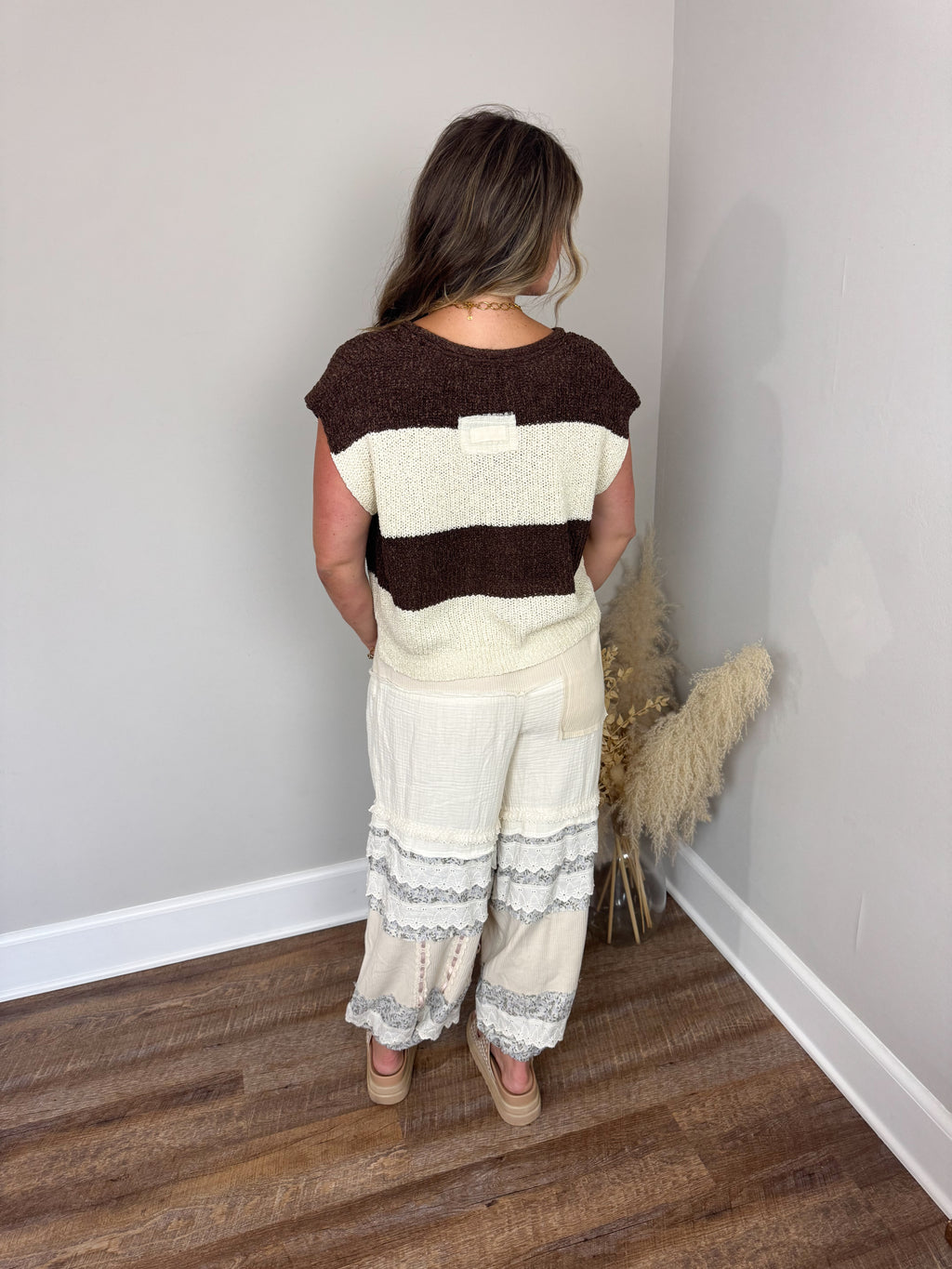 Porch Light Striped Sweater | Brown