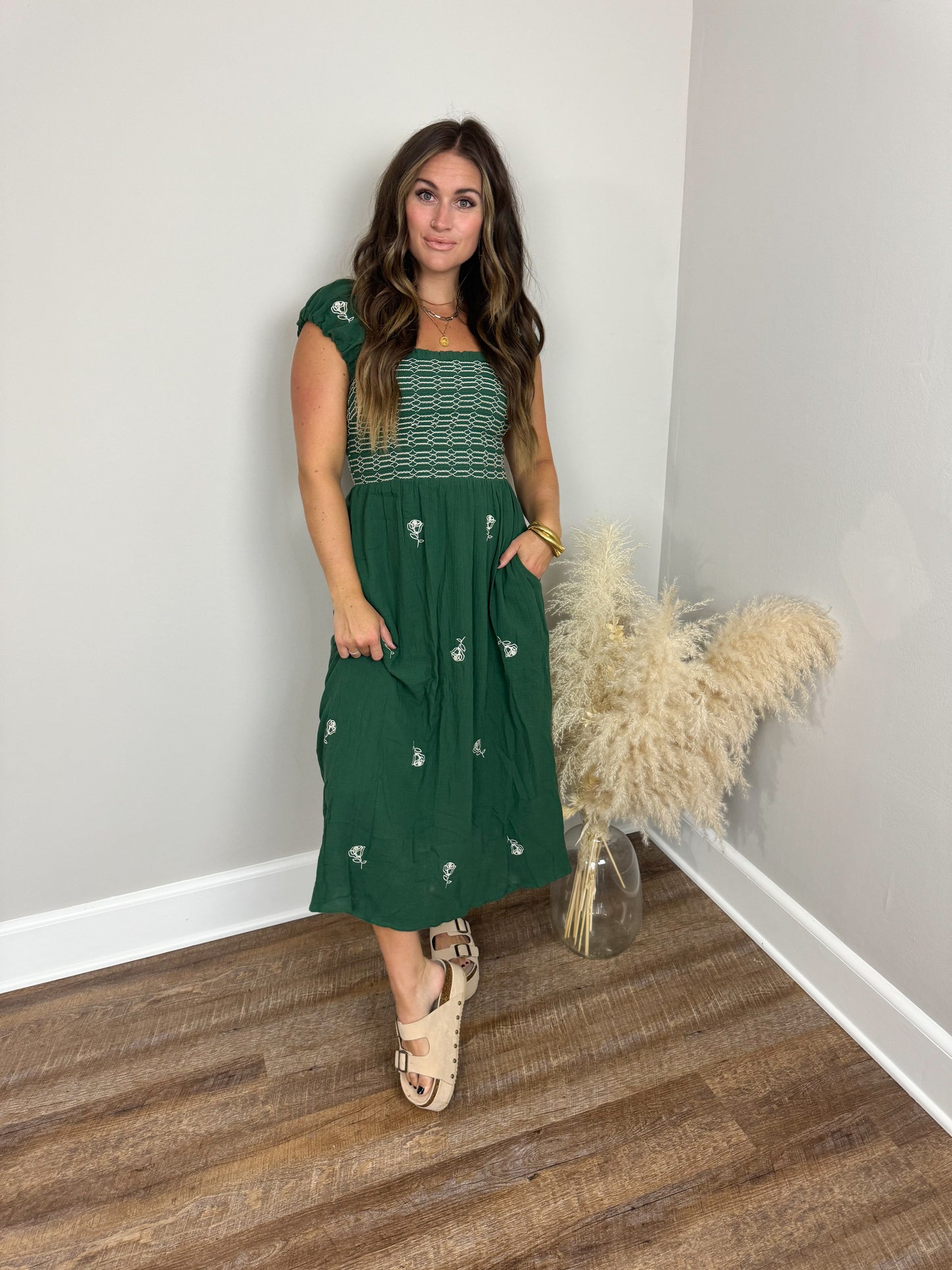 Far From Here Embroidered Dress