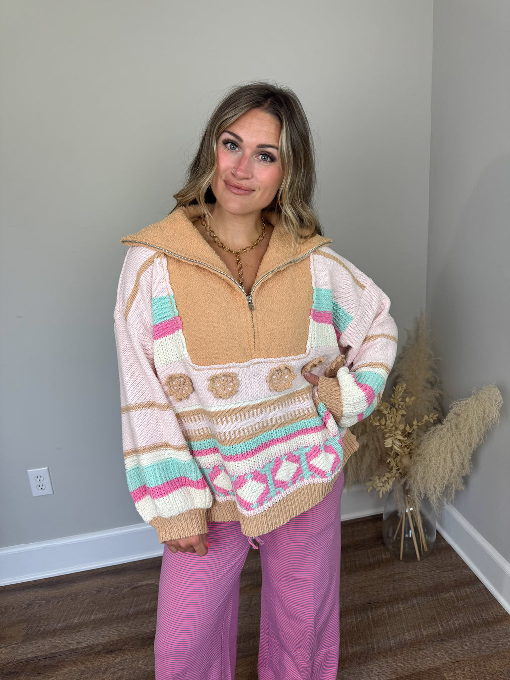 Snow Bunny Pullover | Blush