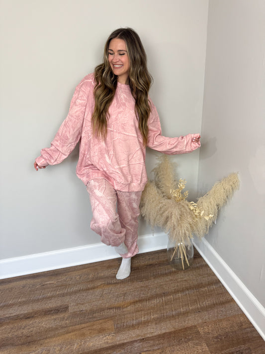 Boston Crew Neck Sweatshirt | Pink