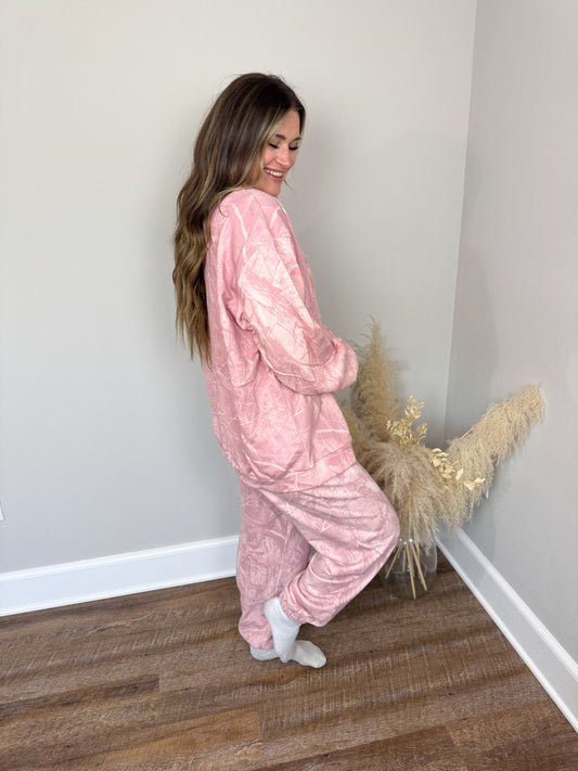 Boston Crew Neck Sweatshirt | Pink