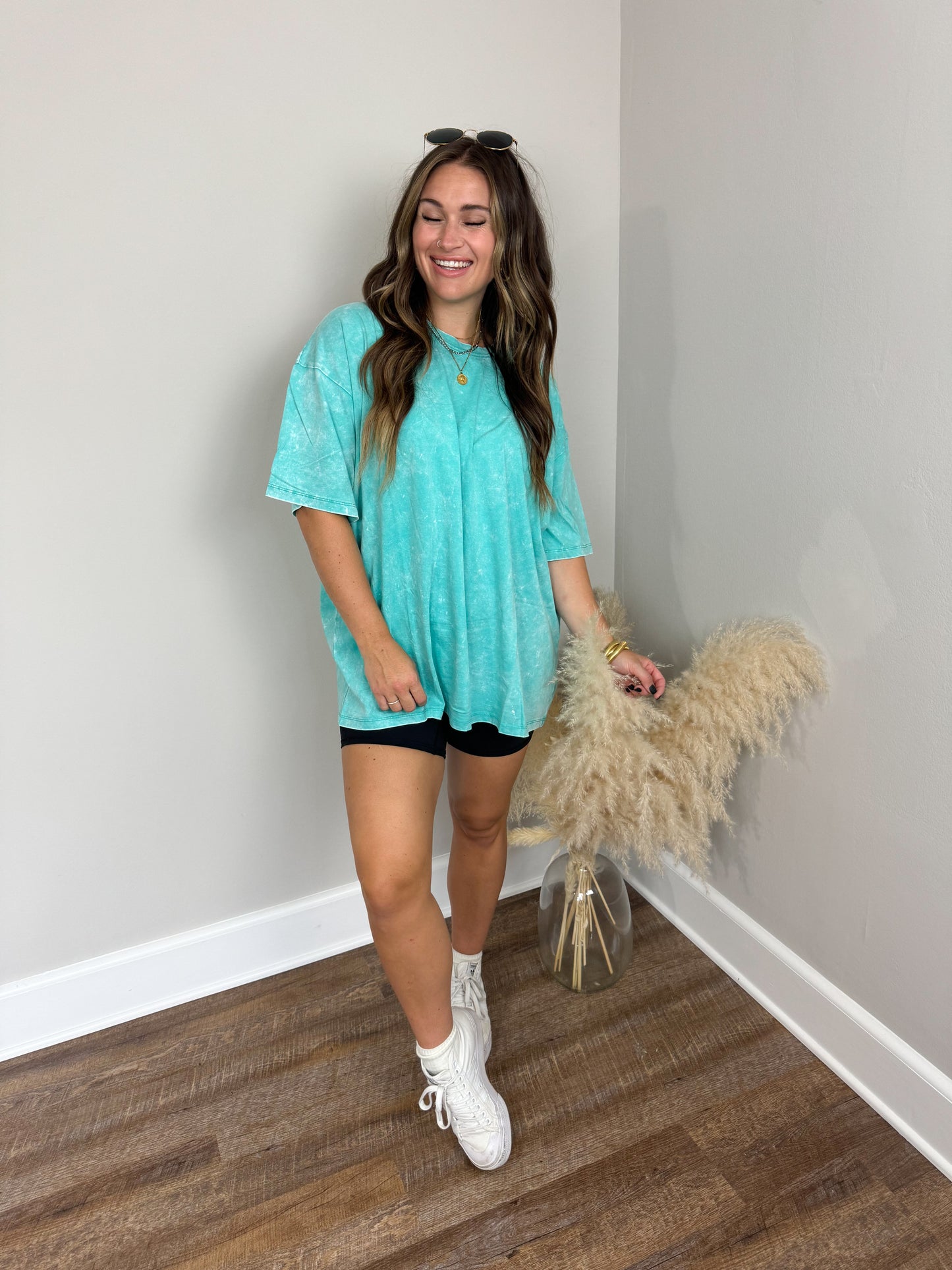 Boyfriend Oversized T-Shirt | Turquoise