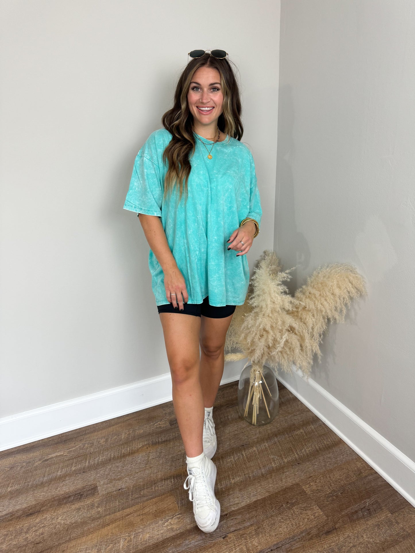 Boyfriend Oversized T-Shirt | Turquoise