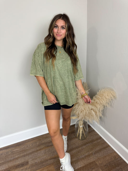 Boyfriend Oversized T-Shirt | Olive