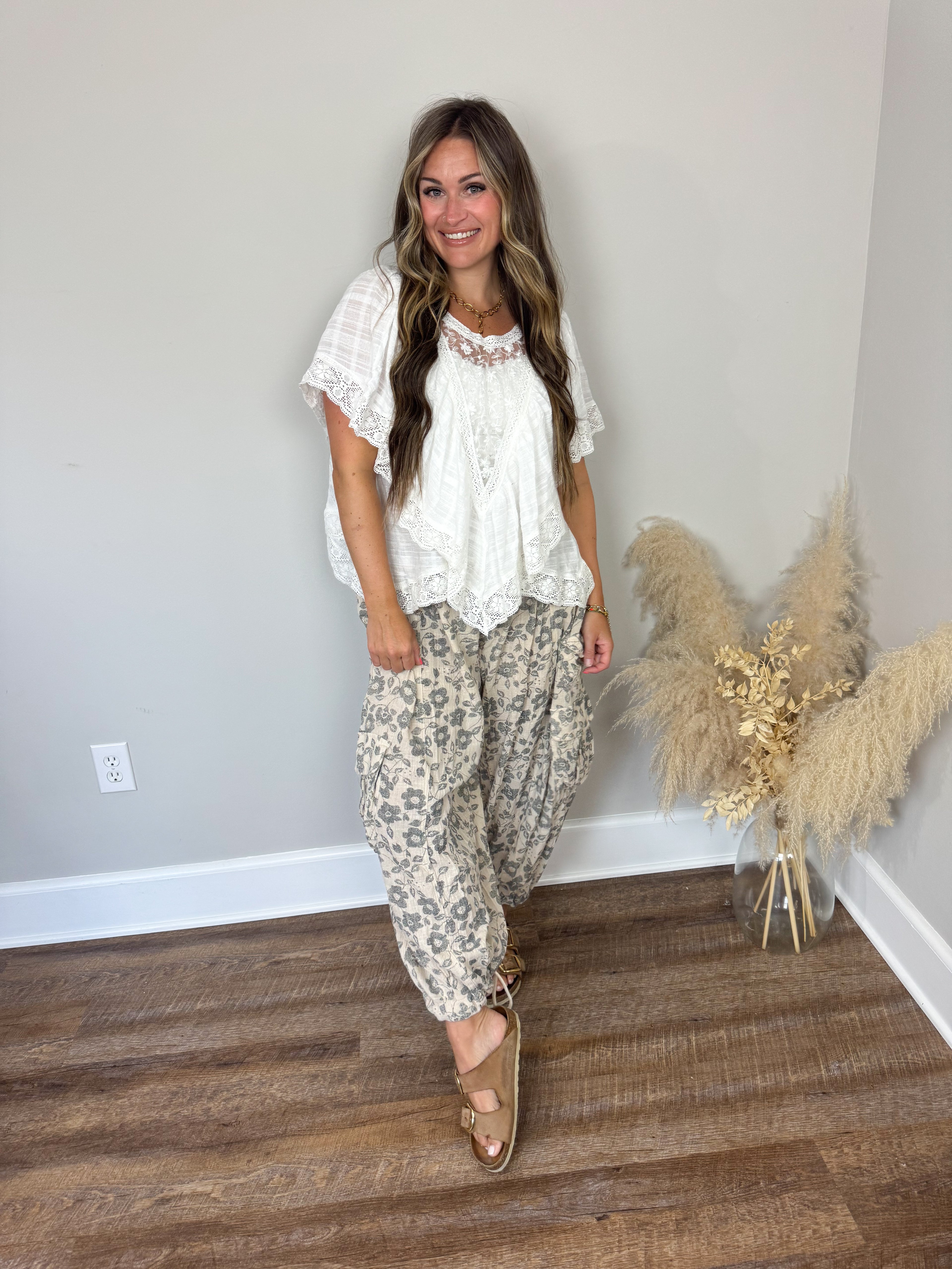 Flower Market Utility Pants