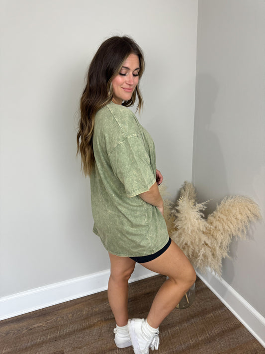 Boyfriend Oversized T-Shirt | Olive