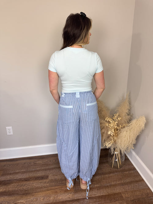 Clark High Neck Short Sleeve Top | Baby Blue
