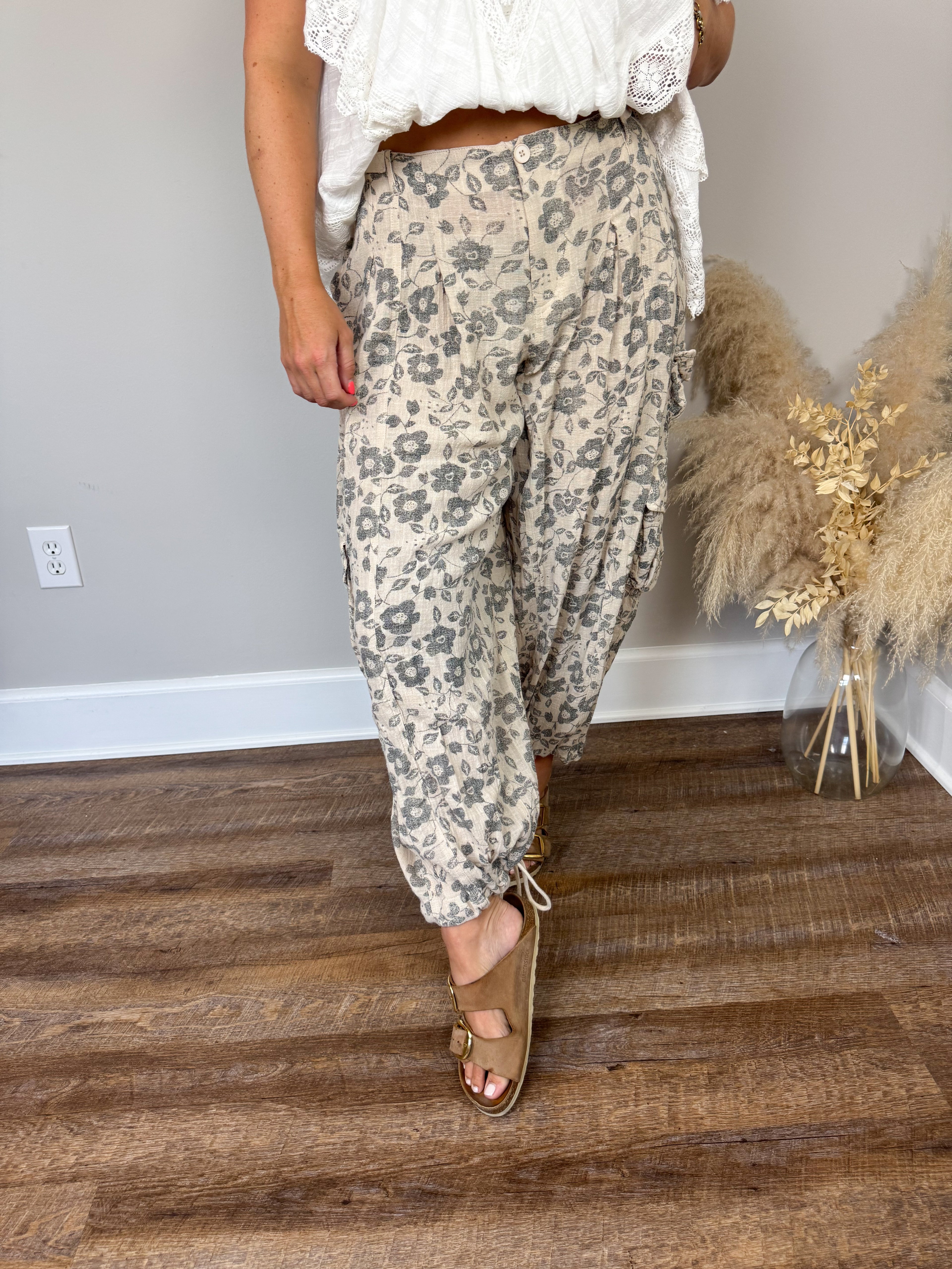 Flower Market Utility Pants