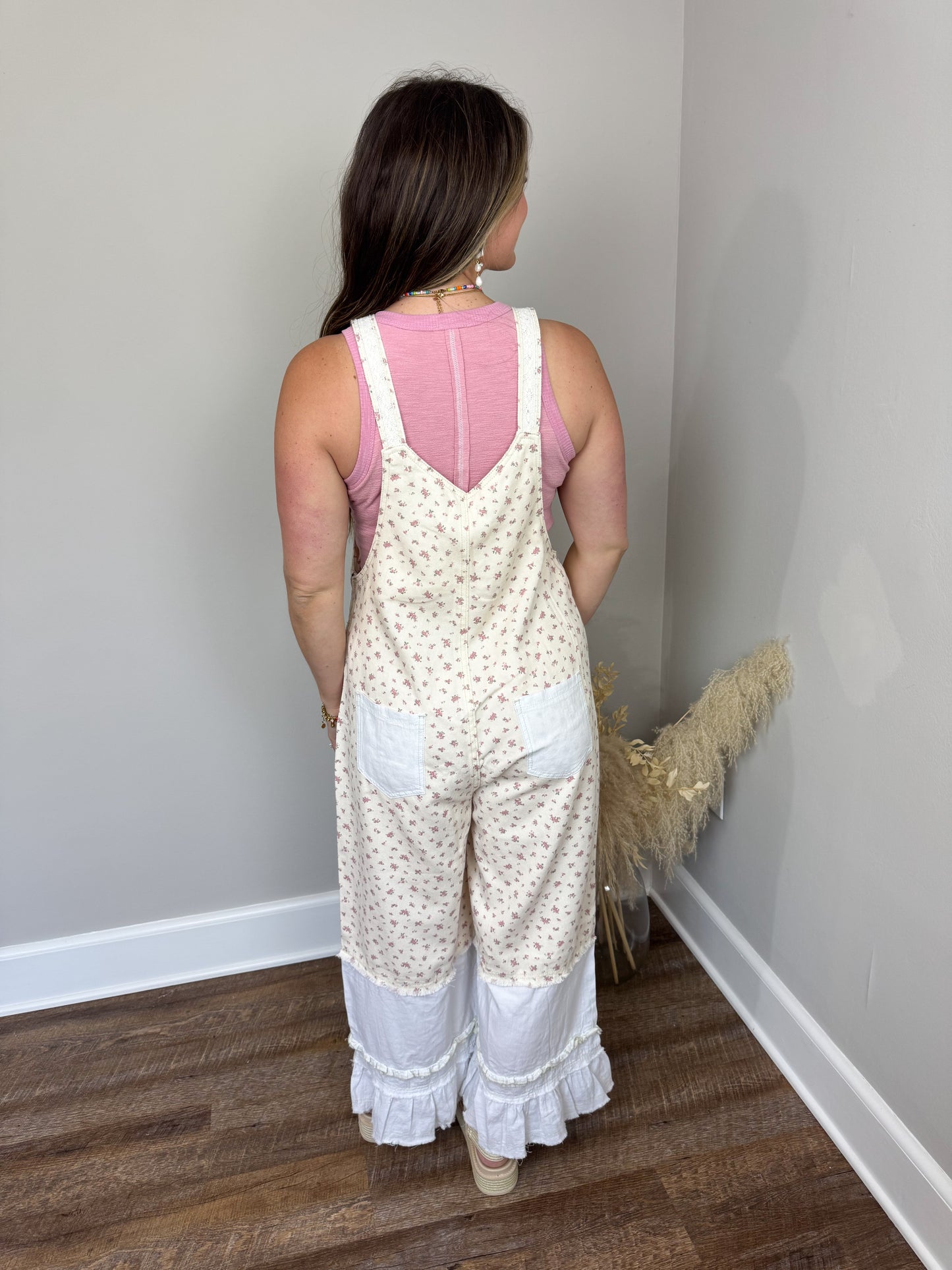 Caln Denim Overalls | Floral
