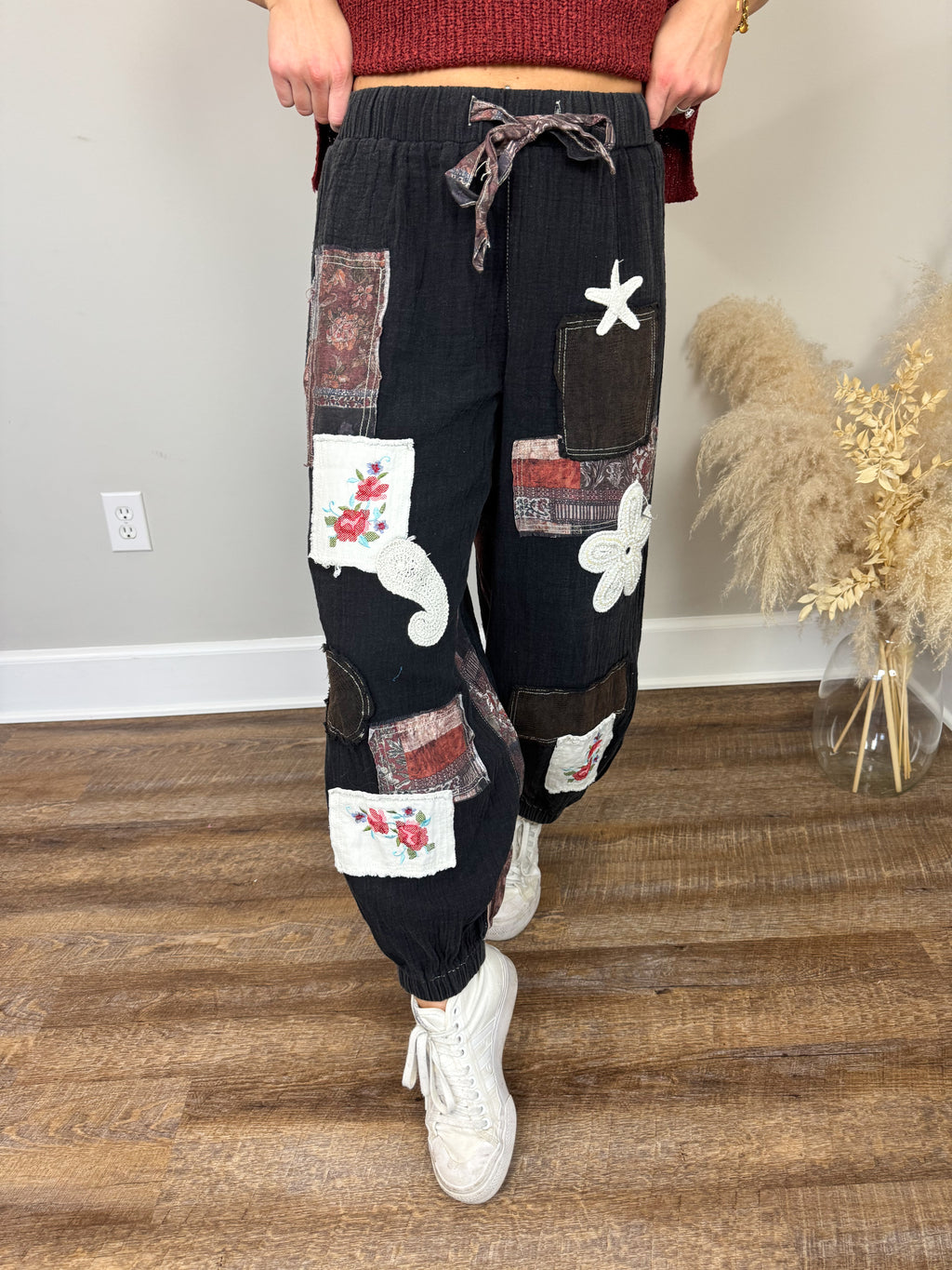 Fate Gauze Joggers | Black