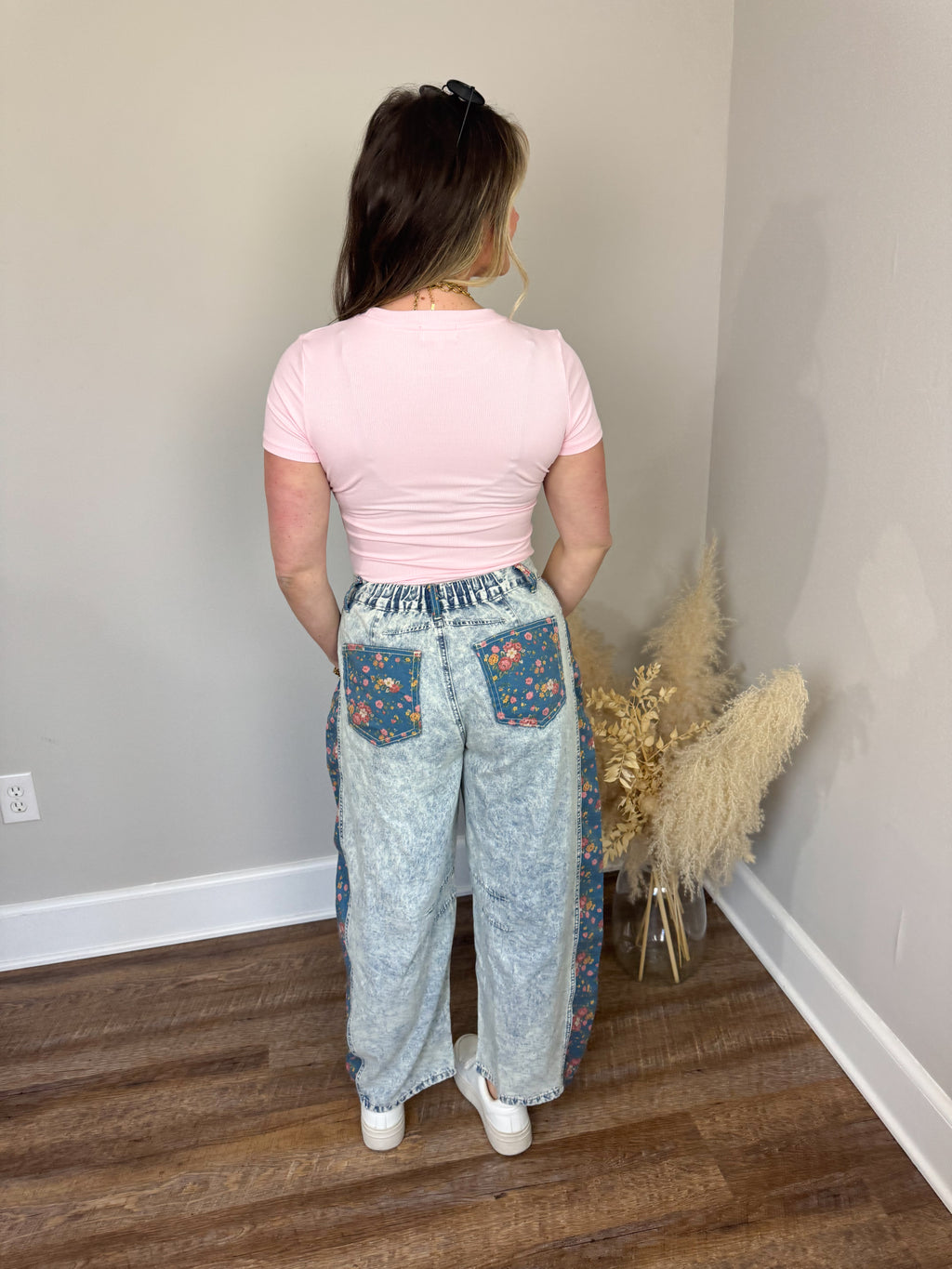 Clark High Neck Short Sleeve Top | Baby Pink