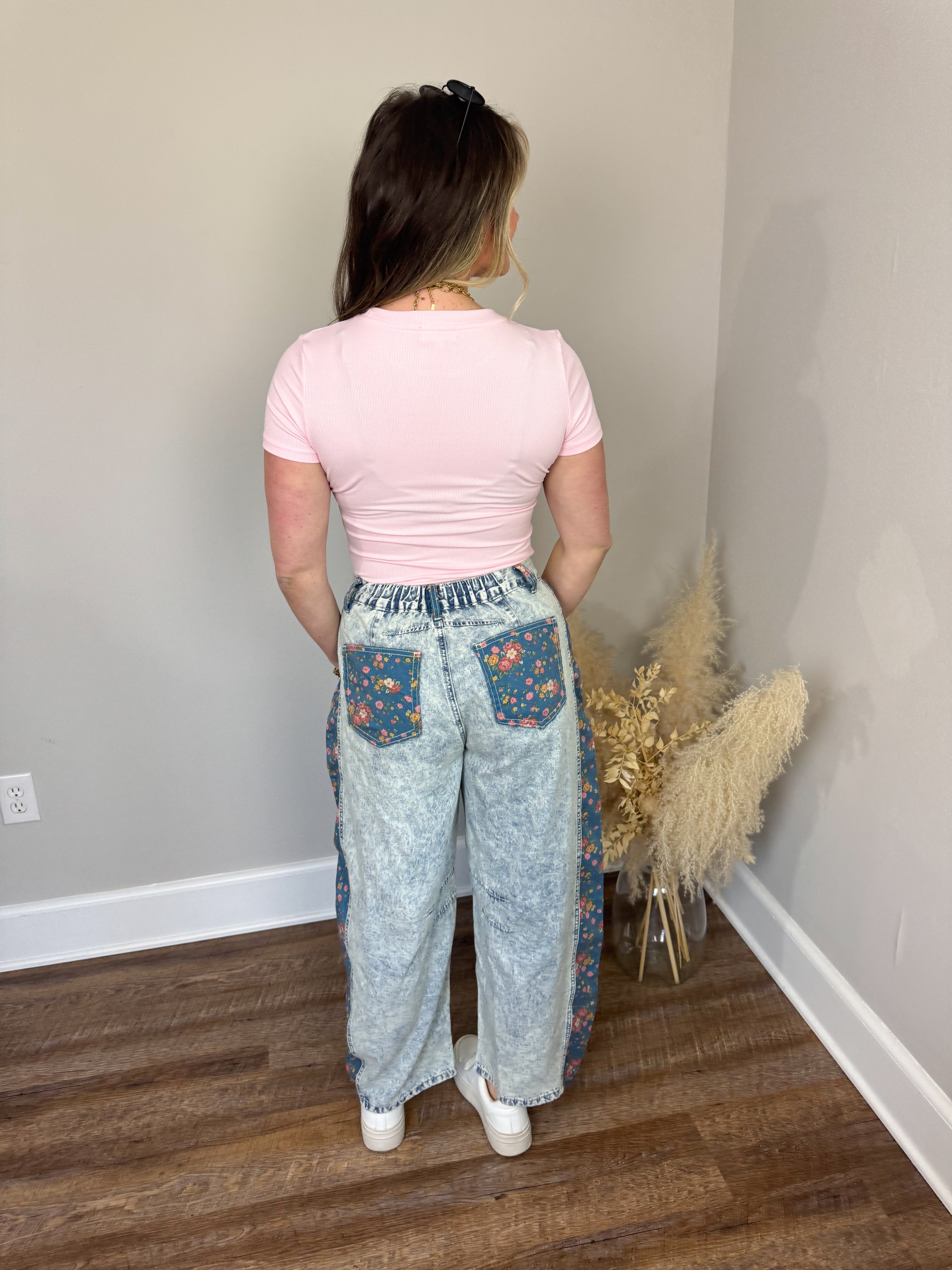 Clark High Neck Short Sleeve Top | Baby Pink