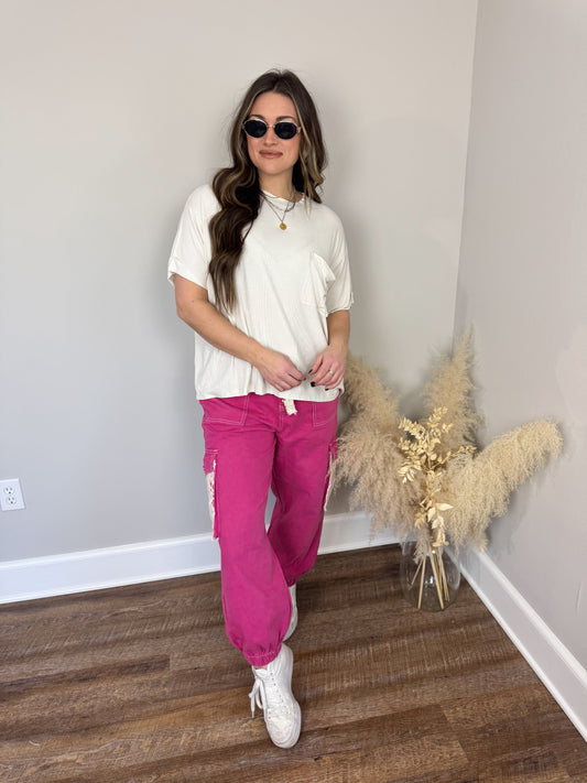 Take It Easy Ribbed Top | Sand Beige FINAL SALE