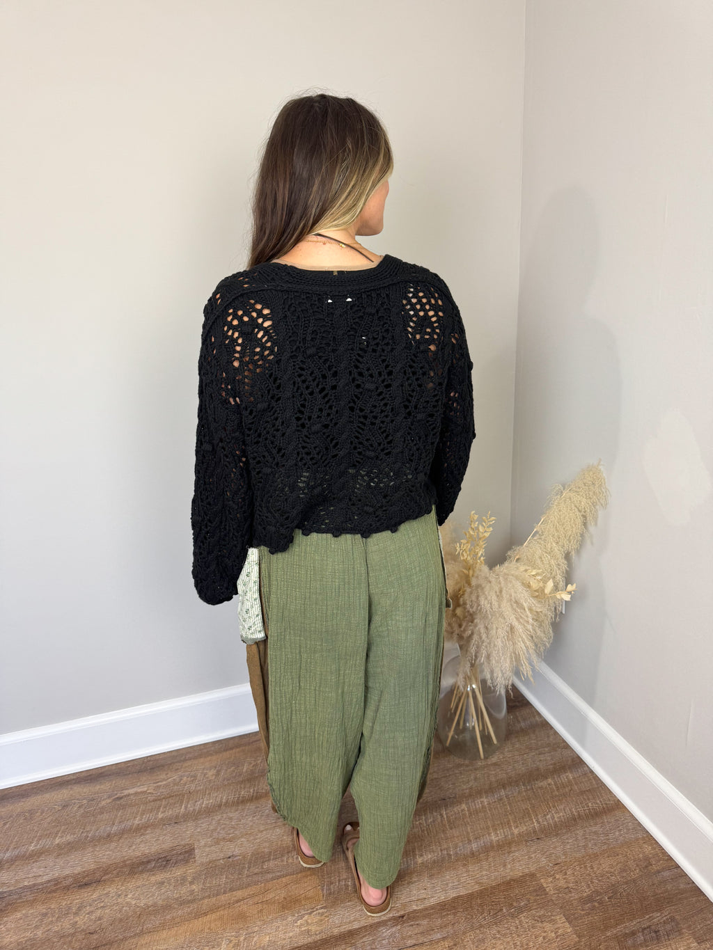 Destiny Crochet Cardigan | Black [Love Sal X POL]